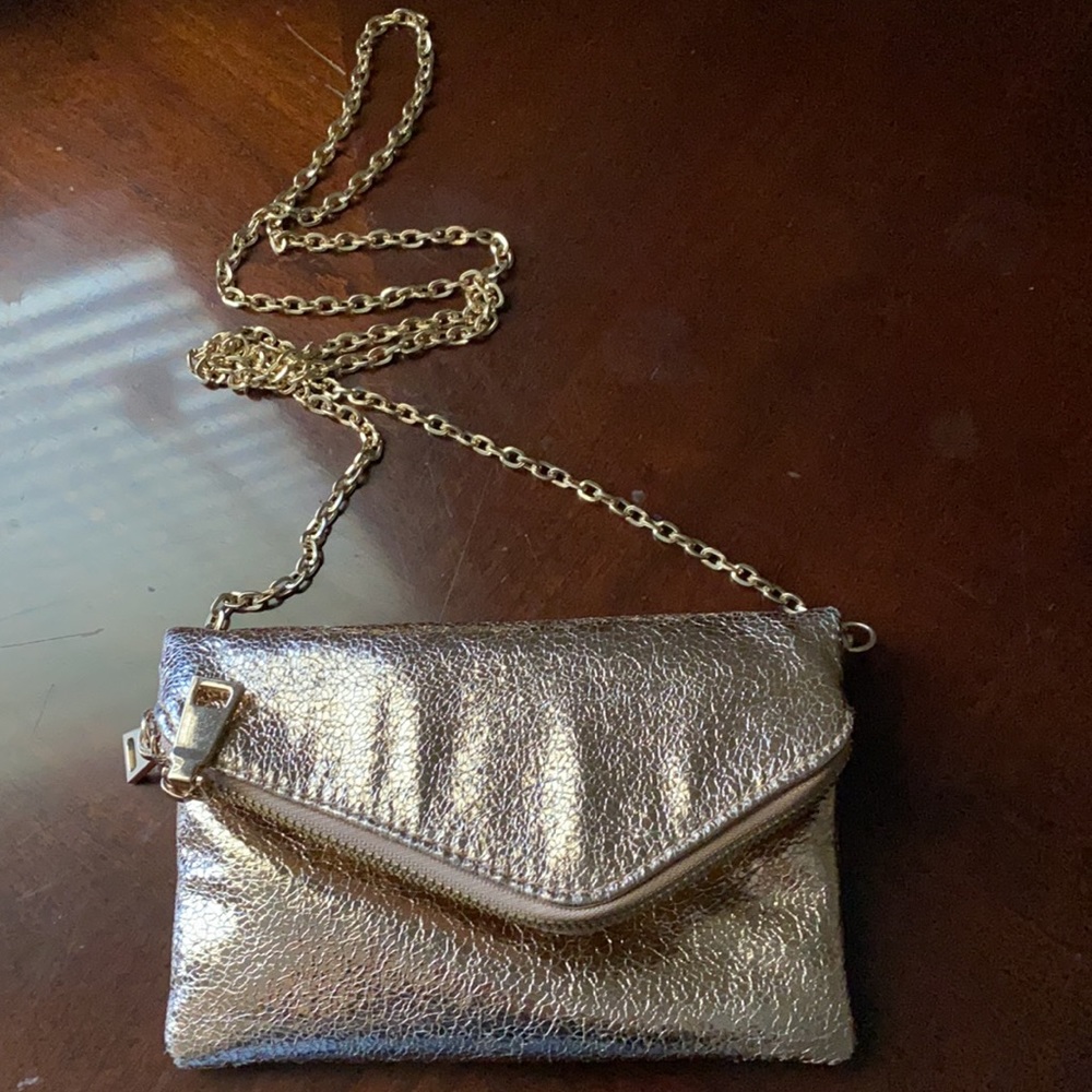 Urban Expression Metallic Gold Crossbody Purse